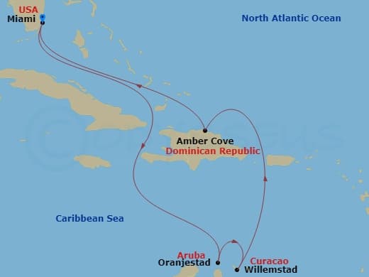 Itinerary map