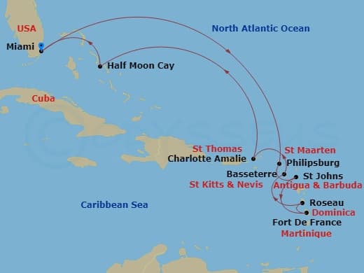 Itinerary map