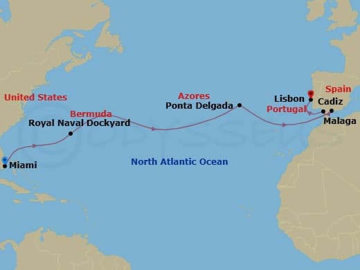 Itinerary map