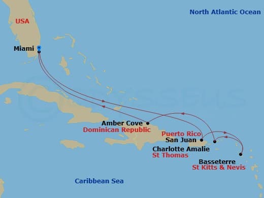 Itinerary map