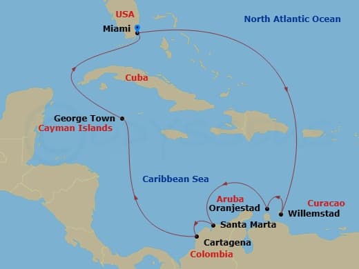 Itinerary map