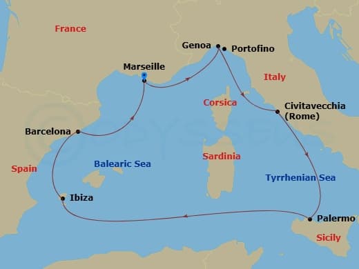 Itinerary map