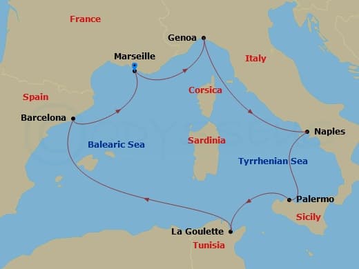 Itinerary map