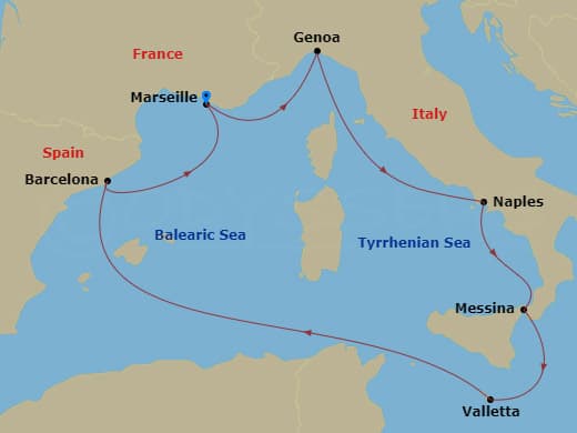 Itinerary map
