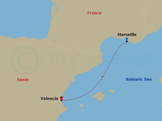Itinerary map