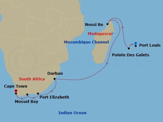 Itinerary map