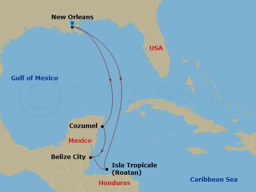 Itinerary map