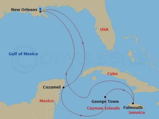 Itinerary map