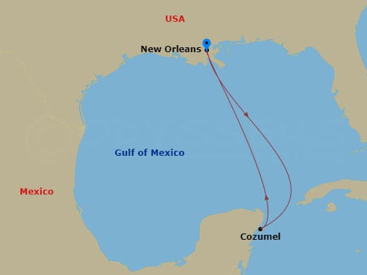 Itinerary map
