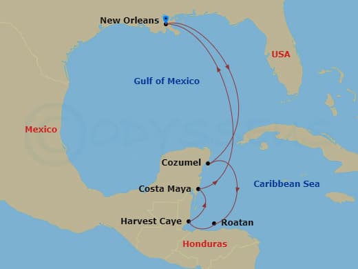Itinerary map