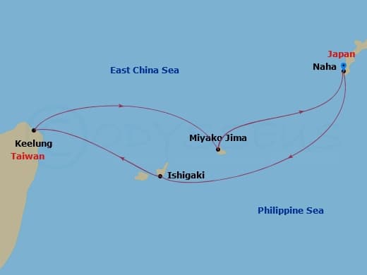 Itinerary map