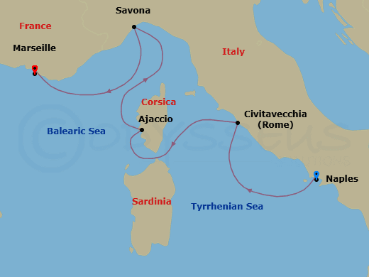 Itinerary map