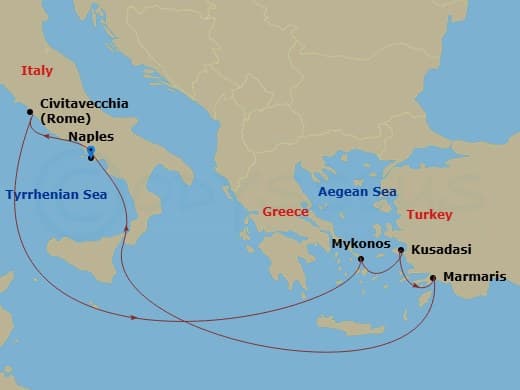 Itinerary map