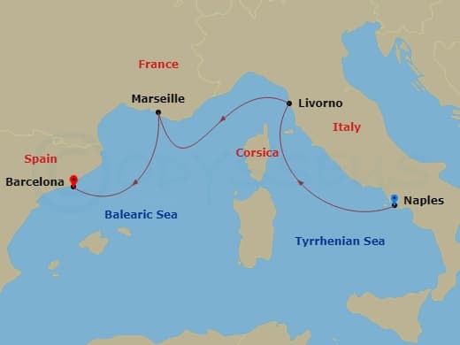 Itinerary map