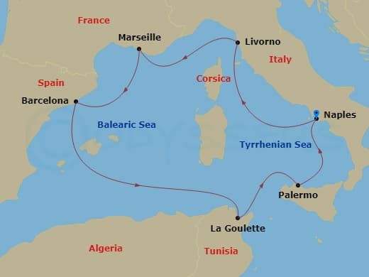 Itinerary map