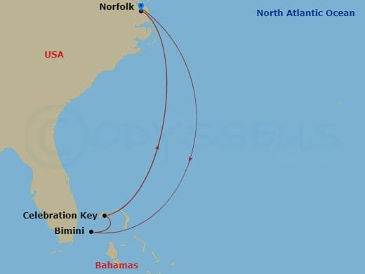 Itinerary map