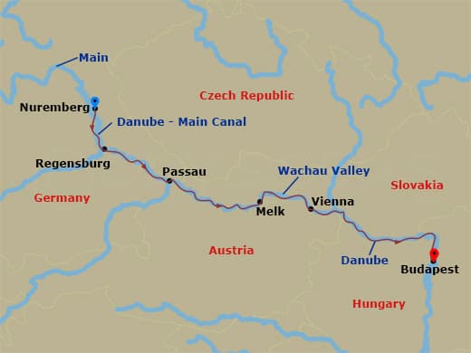 Itinerary map