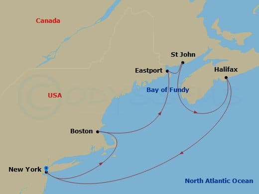 Itinerary map