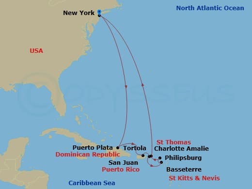 Itinerary map