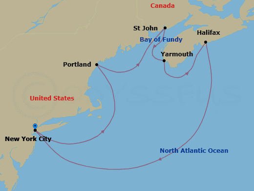 Itinerary map