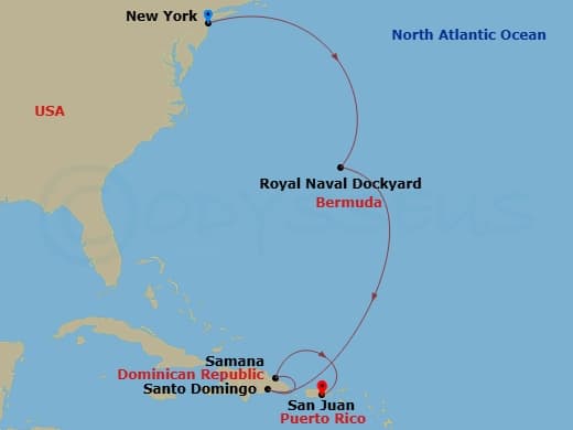 Itinerary map