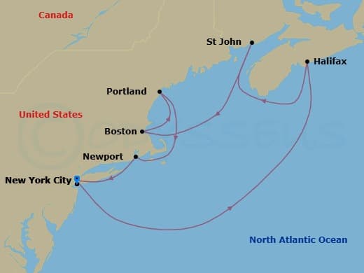 Itinerary map
