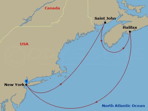 Itinerary map