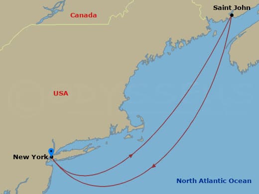 Itinerary map