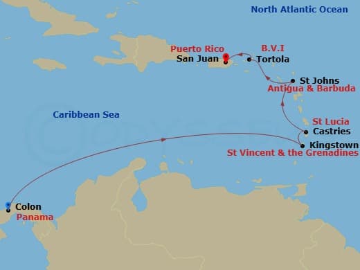 Itinerary map