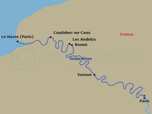 Itinerary map