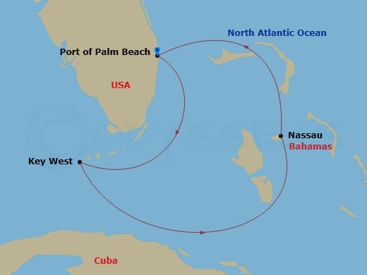 Itinerary map