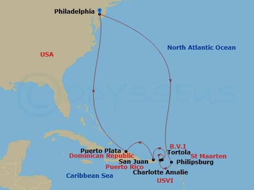 Itinerary map