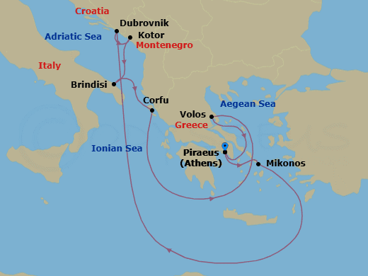 Itinerary map