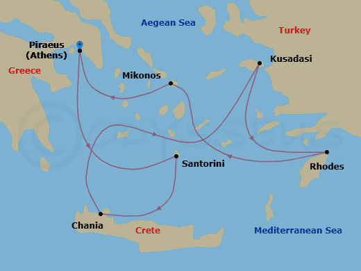 Itinerary map