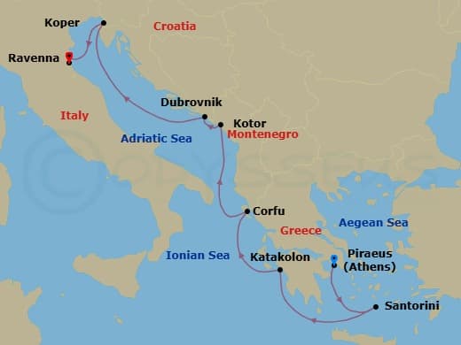 Itinerary map