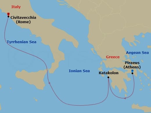 Itinerary map