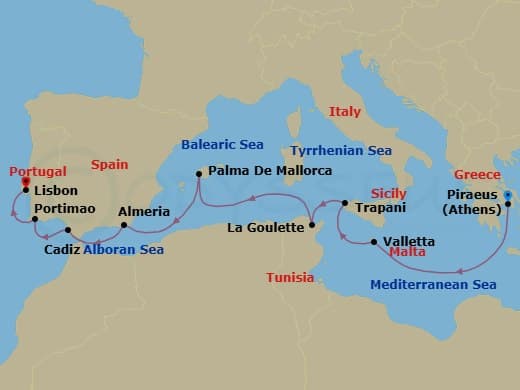 Itinerary map
