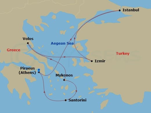 Itinerary map