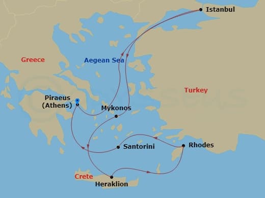 Itinerary map