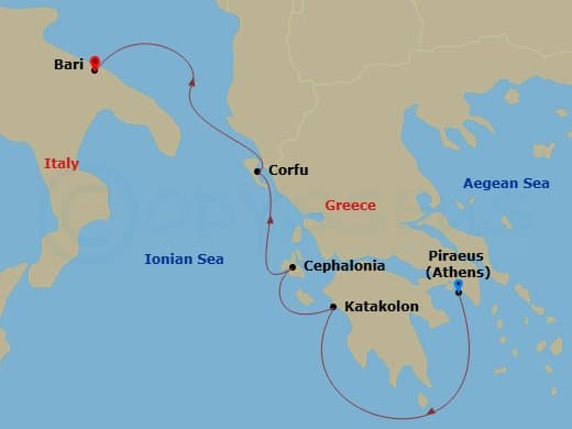 Itinerary map
