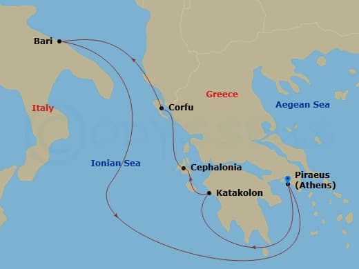 Itinerary map