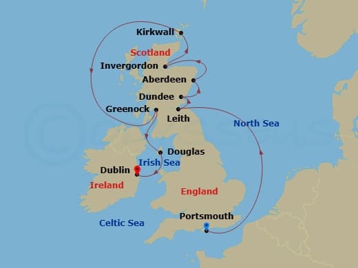 Itinerary map