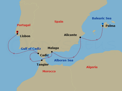 Itinerary map