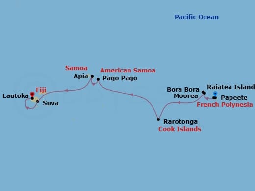 Itinerary map
