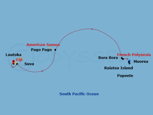 Itinerary map