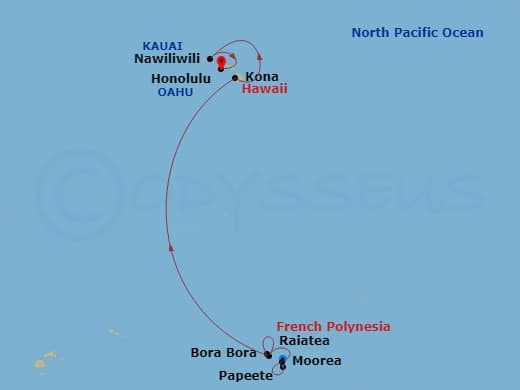 Itinerary map