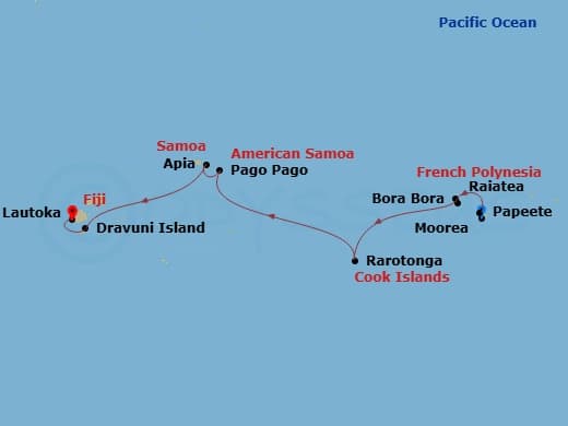 Itinerary map