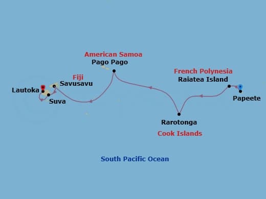 Itinerary map