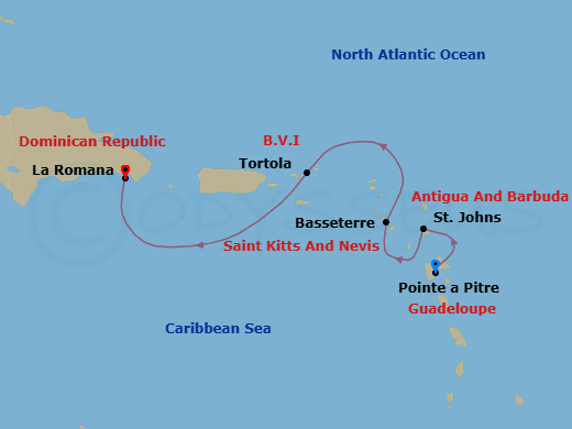 Itinerary map