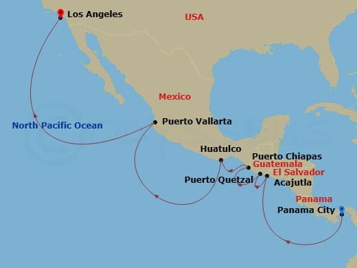 Itinerary map
